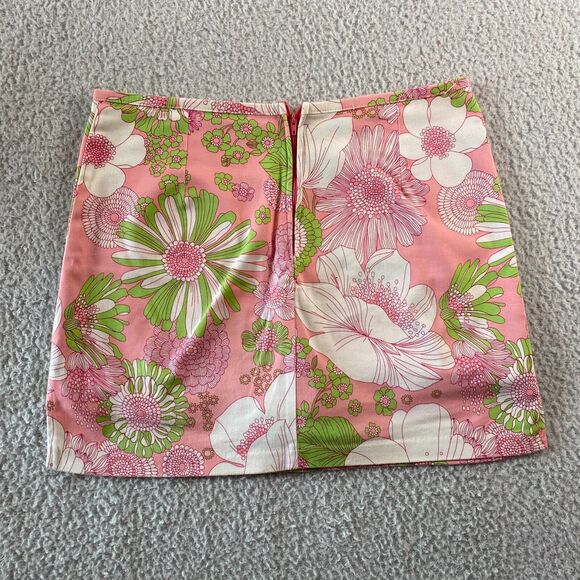 VGT Bamboo Traders Women's Skort Pink Floral Stretch Mini Zipper - Picture 10 of 10